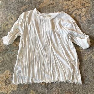 Umgee White Textured Long Sleeve Top